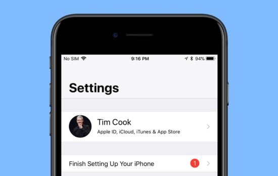 налаштування в iPhone