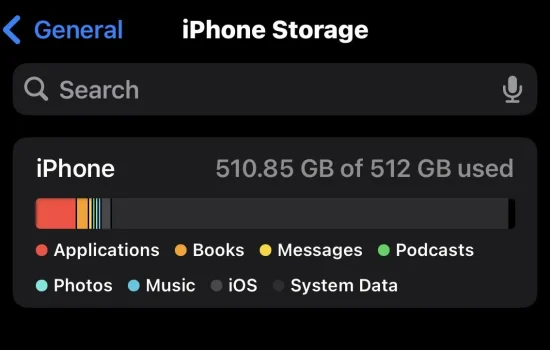 звільнити місце на iPhone
