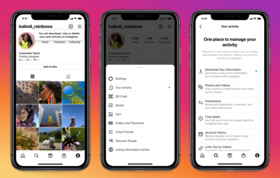 закрити сторінку в Instagram