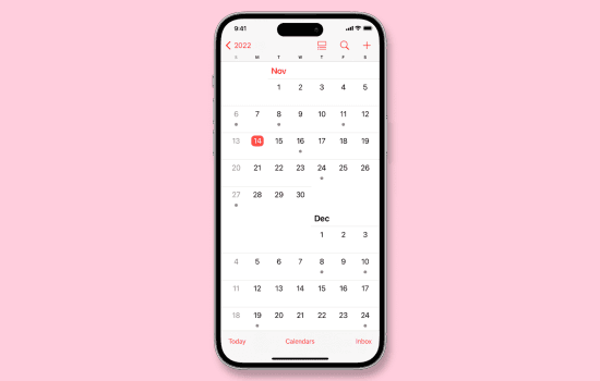 налаштування сповіщень в календарі iPhone