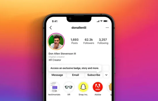 список підписок в Instagram