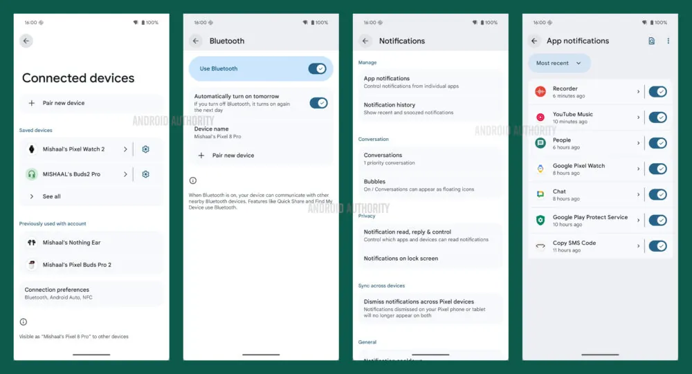 Новий дизайн налаштувань Android 16