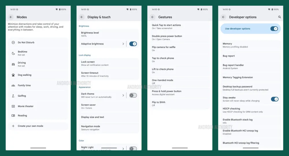 Новий дизайн налаштувань Android 16