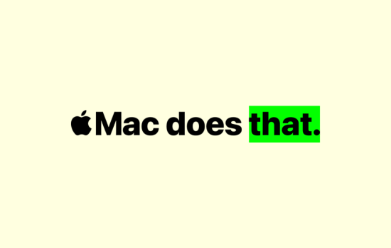 Apple "Mac does that"