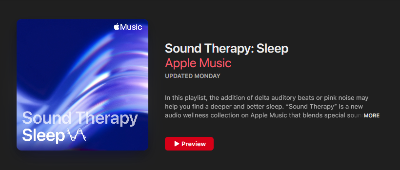 Apple Music Sound Therapy