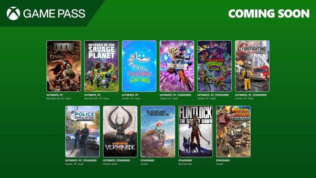 Xbox Game Pass Травень 2025
