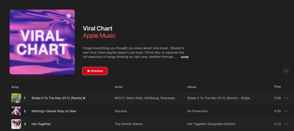 Apple Music Vira Chart