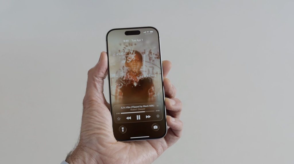 iOS 26 lock screen music animationa