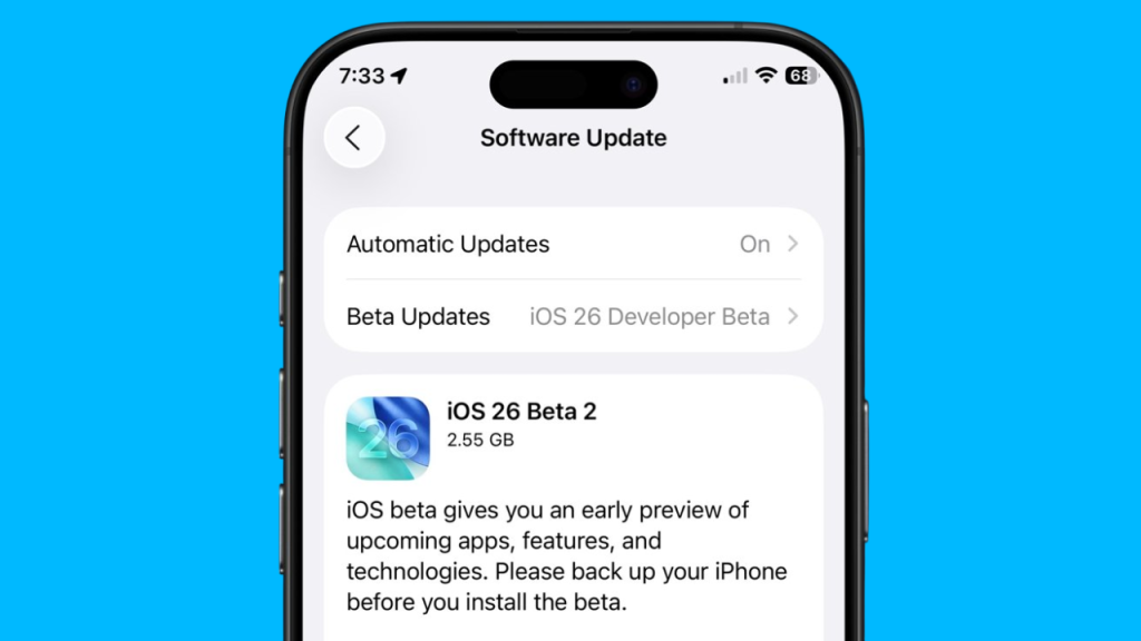 iOS 26 Beta 2