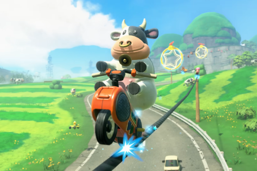 Cow Mario Kart