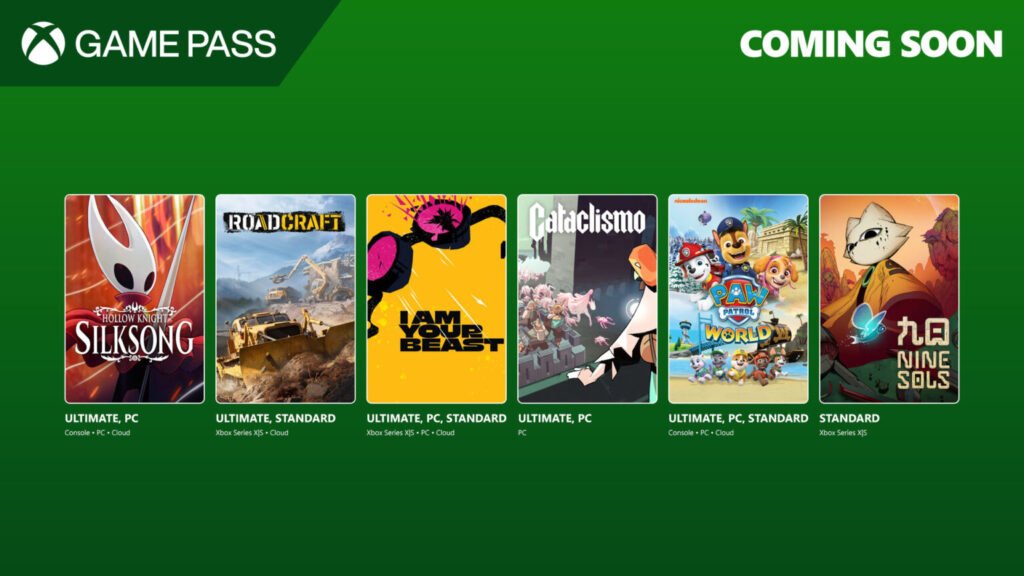 Xbox Game Pass Вересень 2025