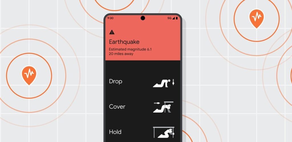 Попередження про землетруси Android