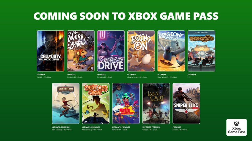Xbox Game Pass Листопад 2025